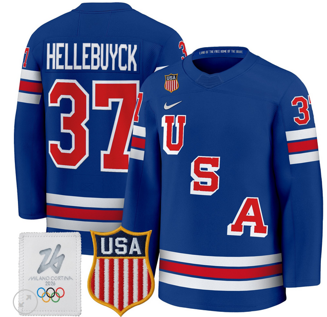 Men 2026 USA Olympic #37 Connor Hellebuyck blue NHL Jersey->more nhl jerseys->NHL Jersey